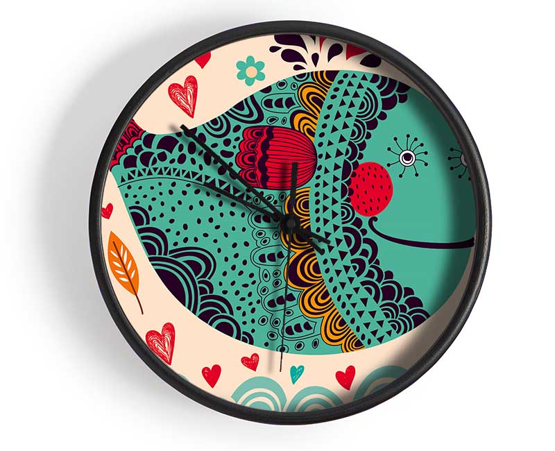 Pufferfish Love Clock - Wallart-Direct UK