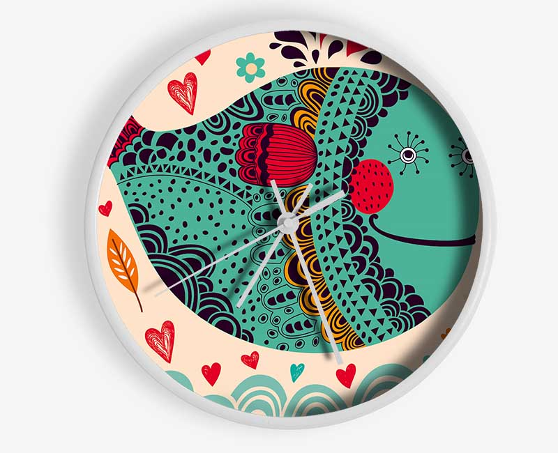 Pufferfish Love Clock - Wallart-Direct UK