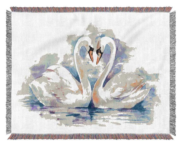 Swan Love Woven Blanket