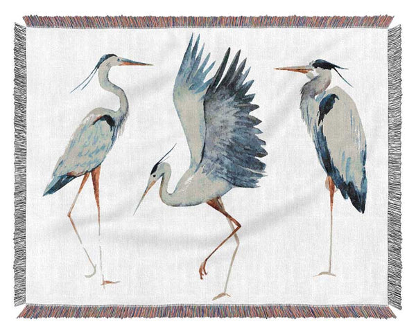 Heron Trio Woven Blanket