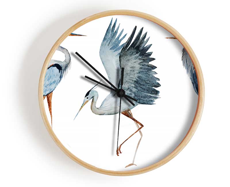 Heron Trio Clock - Wallart-Direct UK