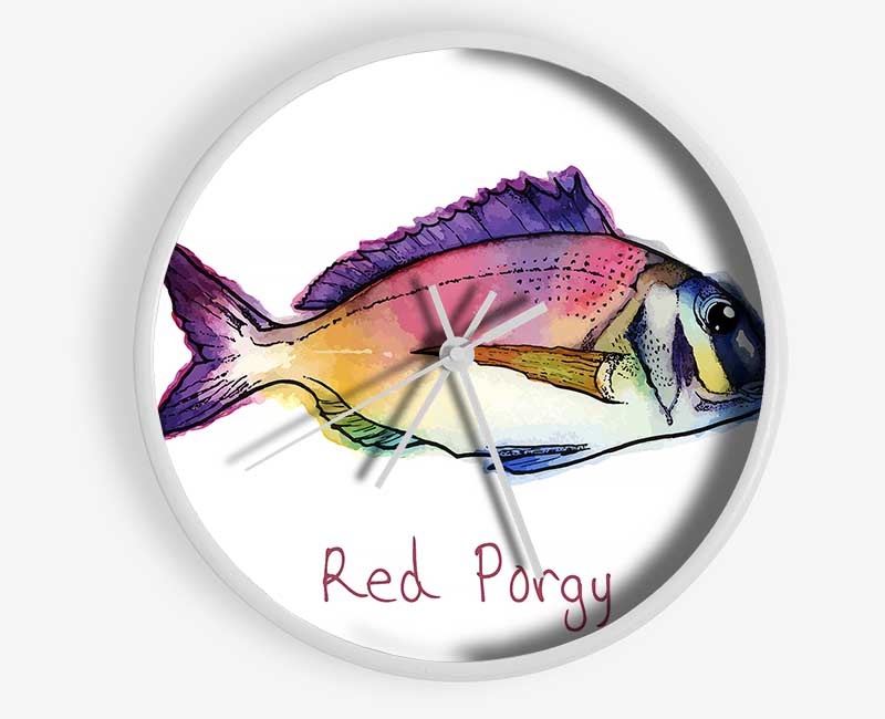 Red Porgy Rainbow Clock - Wallart-Direct UK