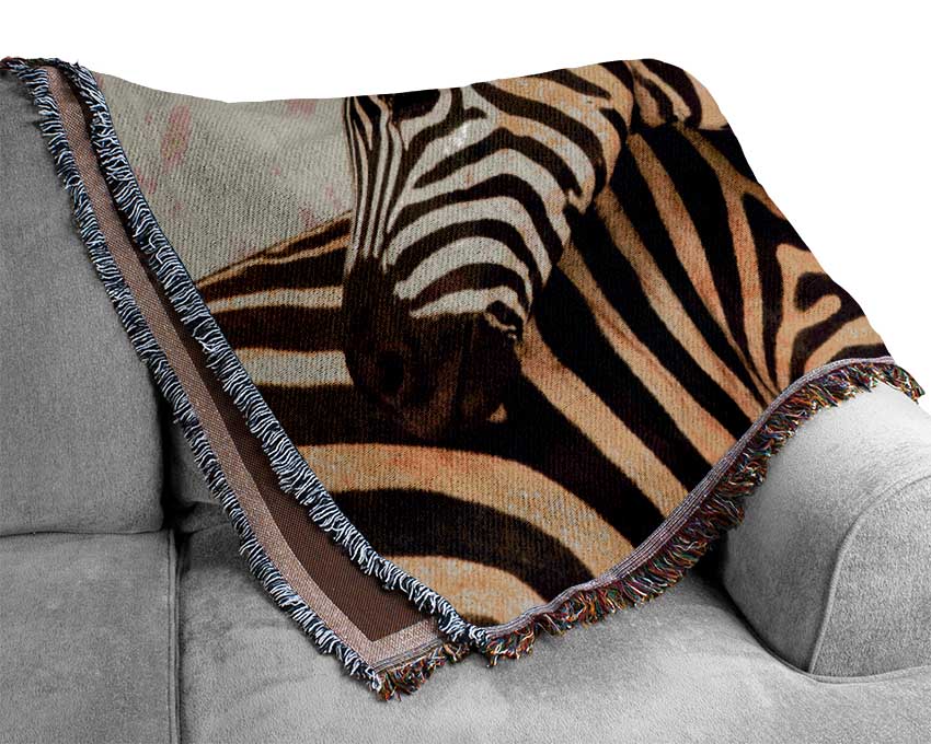 Zebra Duo Love Woven Blanket