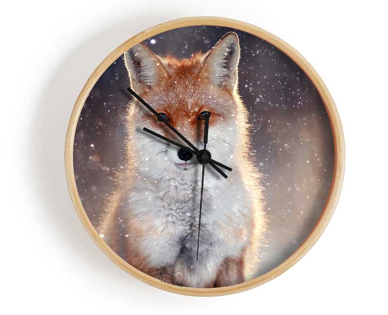 Fox In Winter Clock - Wallart-Direct UK