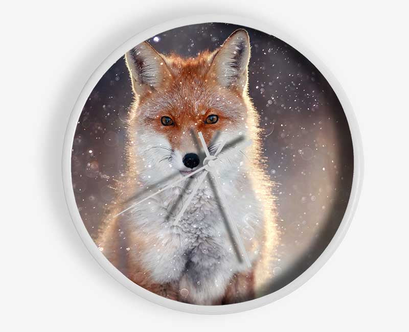 Fox In Winter Clock - Wallart-Direct UK