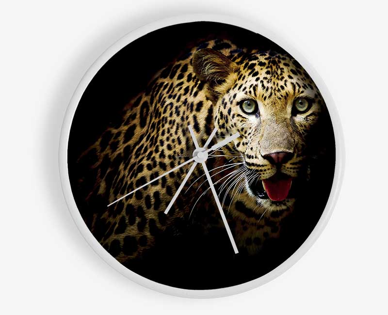 Curious Leopard Clock - Wallart-Direct UK