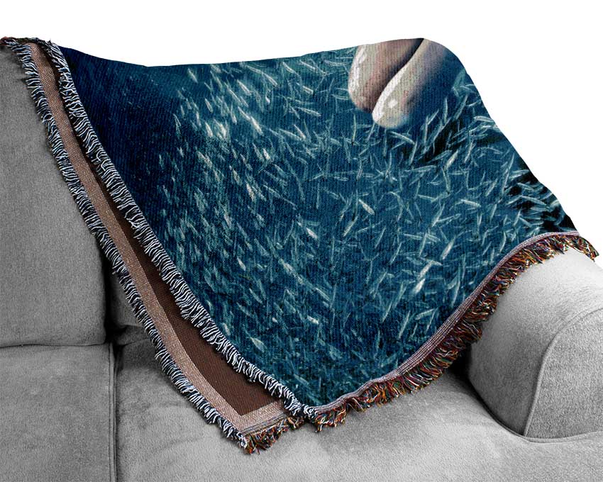 Dolphin Dinner Time Woven Blanket