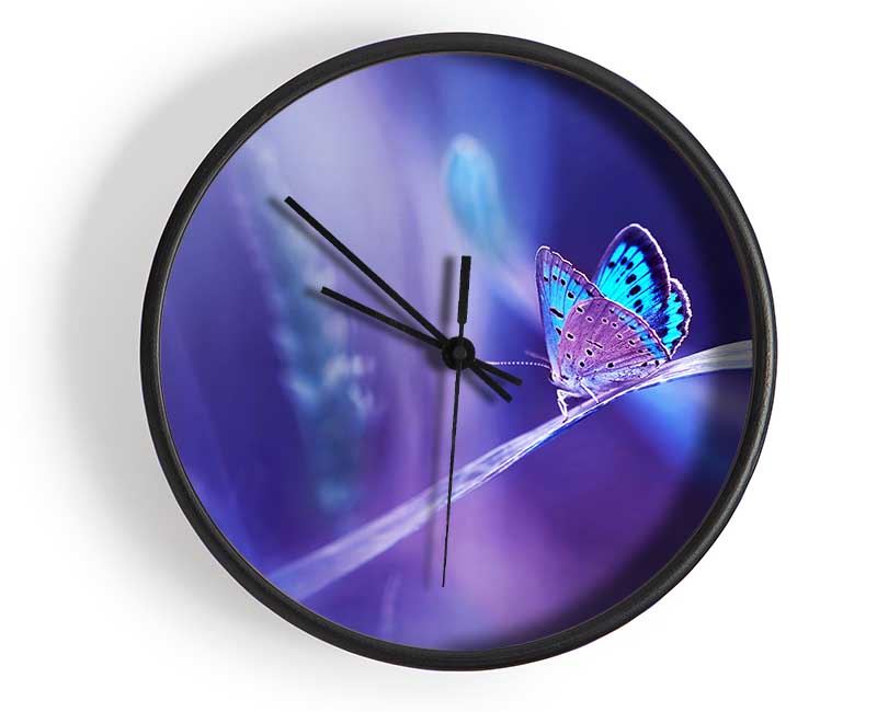 Purple Butterfly Wonder Clock - Wallart-Direct UK