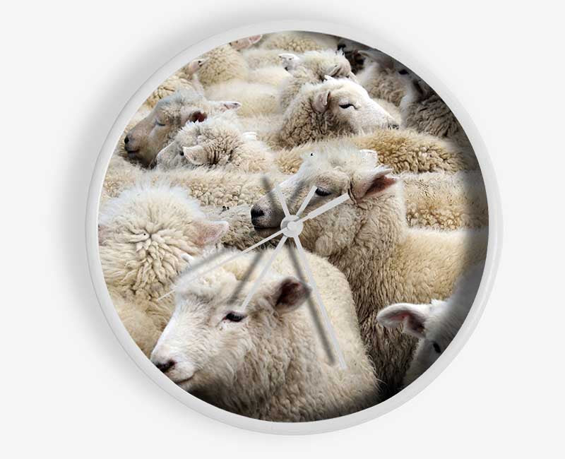 Sheep Heard Clock - Wallart-Direct UK