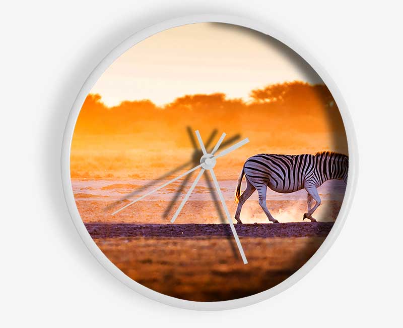 Zebra Roaming Clock - Wallart-Direct UK