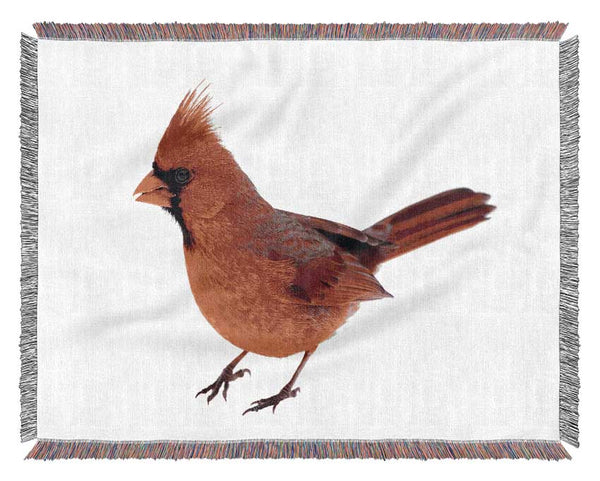 Scarlet Tanager Bird Woven Blanket