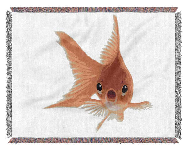 Shocked Goldfish Woven Blanket