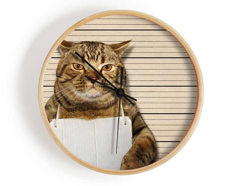 It Wasn't Me Cat Clock - Wallart-Direct UK