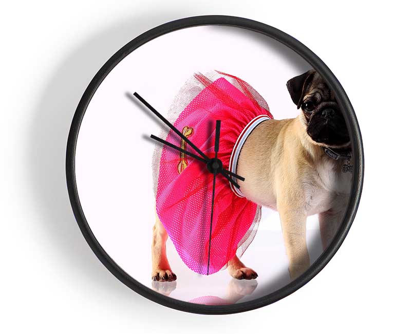 Pug Dog Tutu Clock - Wallart-Direct UK