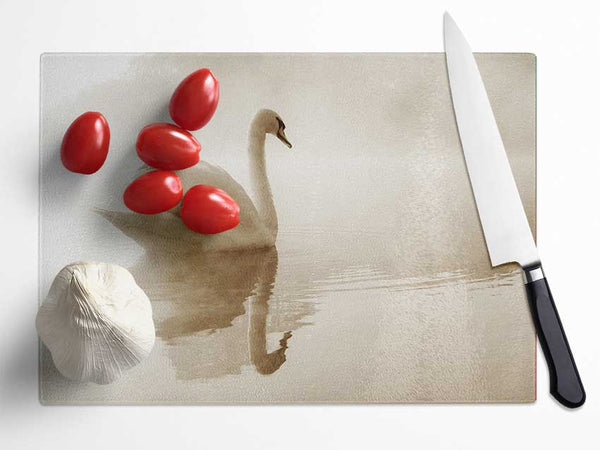 Lonesome Swan Glass Chopping Board