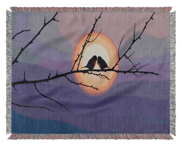 Love Bird Sunset Woven Blanket