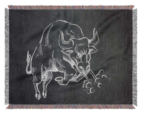 Angry Bull Woven Blanket