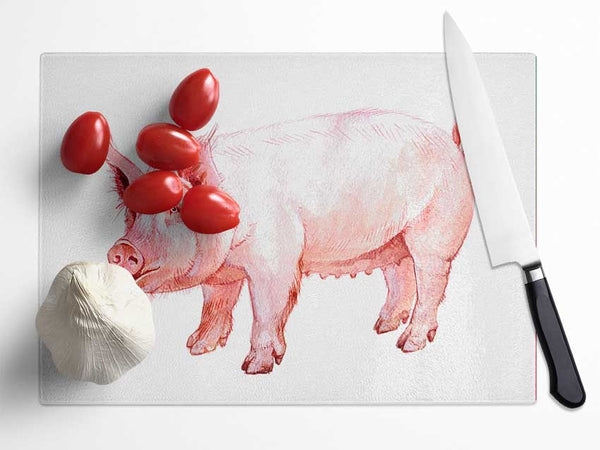 Mother Pig Glass Chopping Board