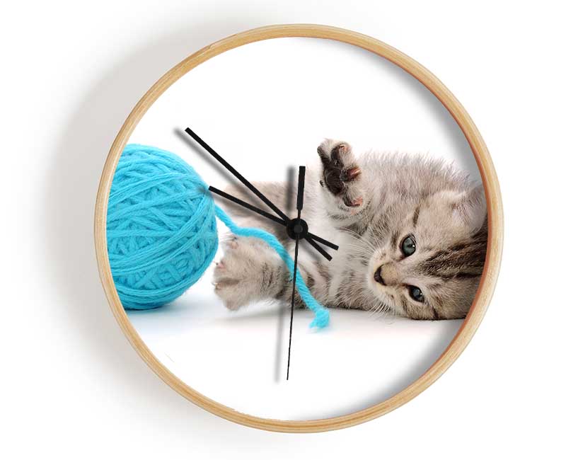 Kitten Cat Fun Clock - Wallart-Direct UK