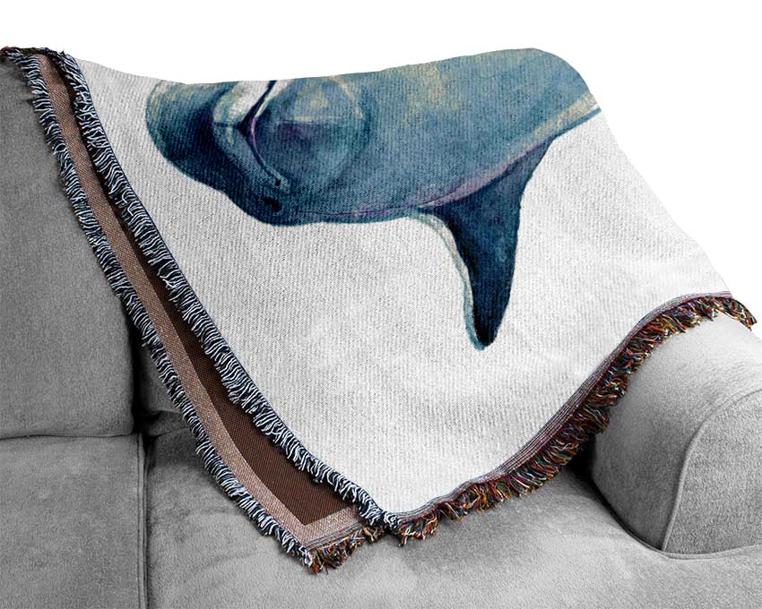 Dolphin Bubbles Woven Blanket