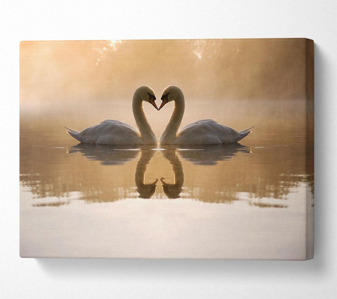 Picture of Swan Lake Love Canvas Print Wall Art