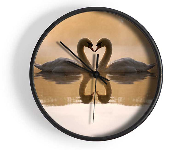 Swan Lake Love Clock - Wallart-Direct UK