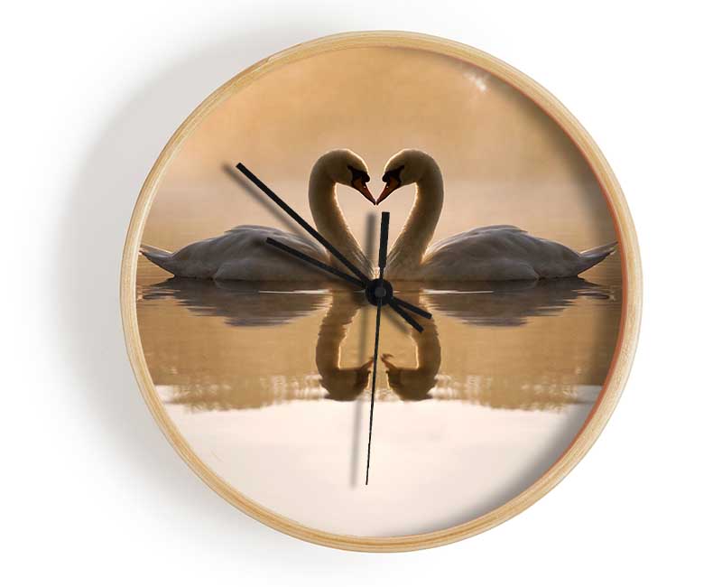 Swan Lake Love Clock - Wallart-Direct UK