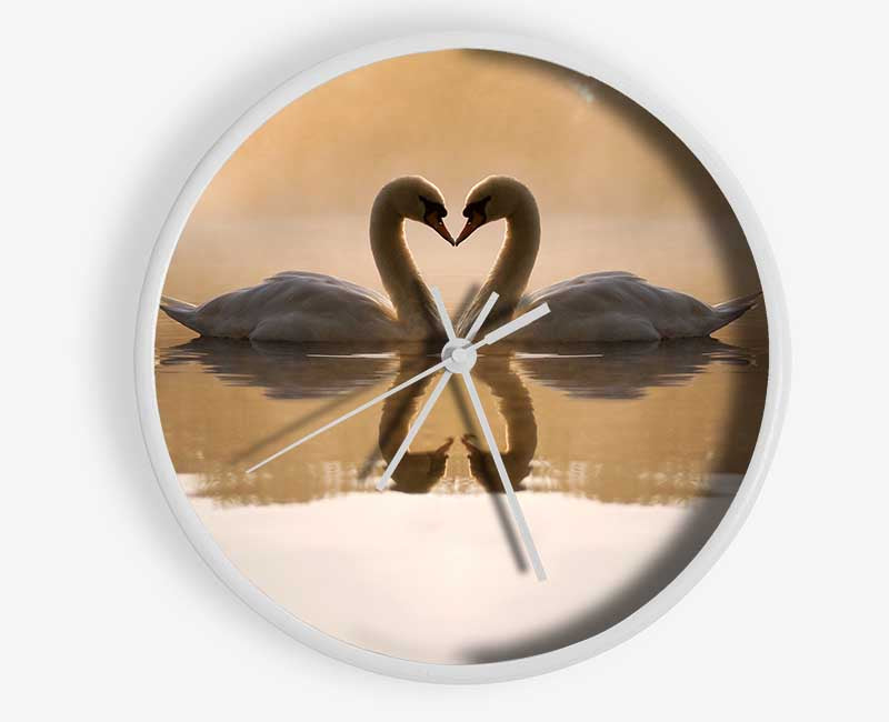 Swan Lake Love Clock - Wallart-Direct UK