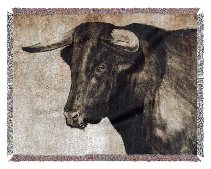 Bull Horns Woven Blanket