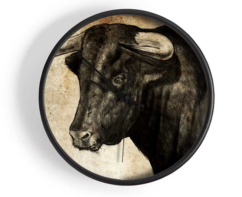 Bull Horns Clock - Wallart-Direct UK