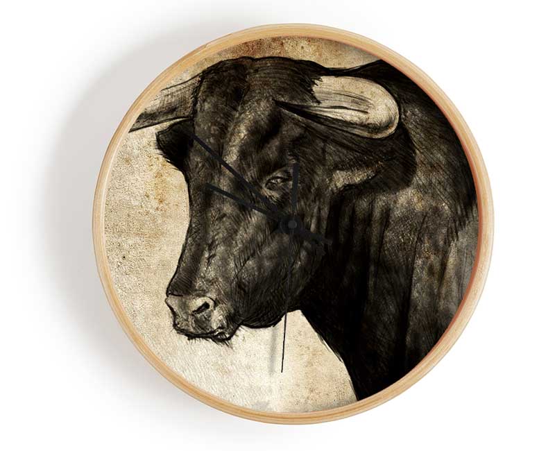 Bull Horns Clock - Wallart-Direct UK