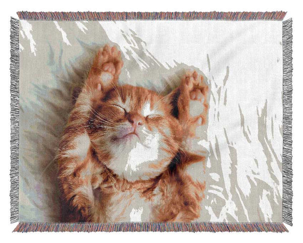 Cat Snooze Woven Blanket