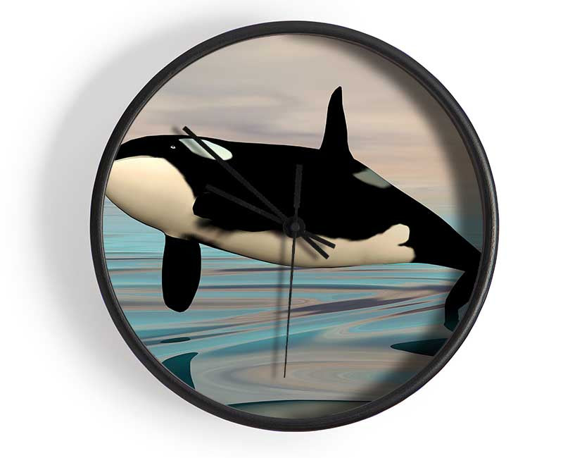 Killer Whale Jump Clock - Wallart-Direct UK