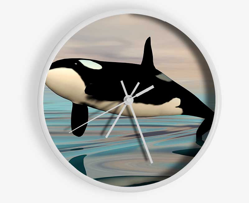 Killer Whale Jump Clock - Wallart-Direct UK