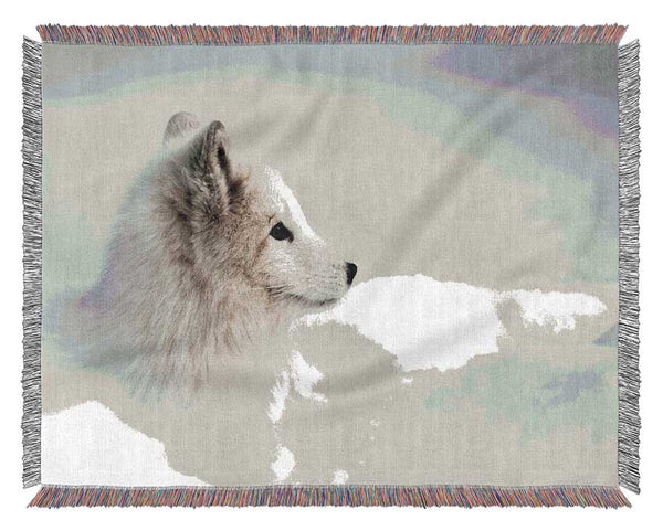 Snow Wonder Fox Woven Blanket