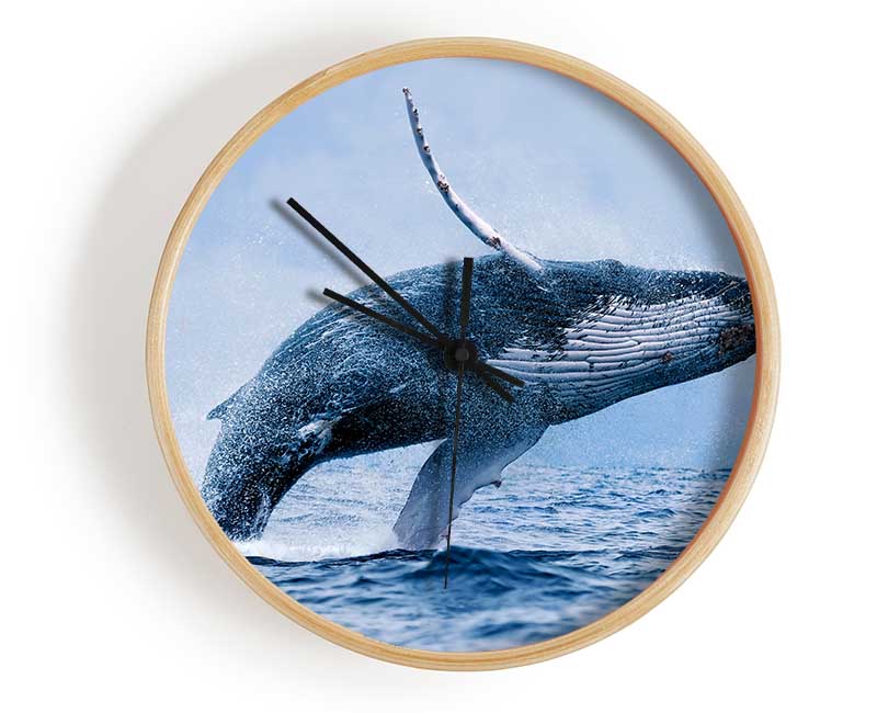 Whale Jump Clock - Wallart-Direct UK