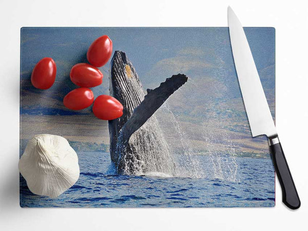 Whale Tail Glass Chopping Board