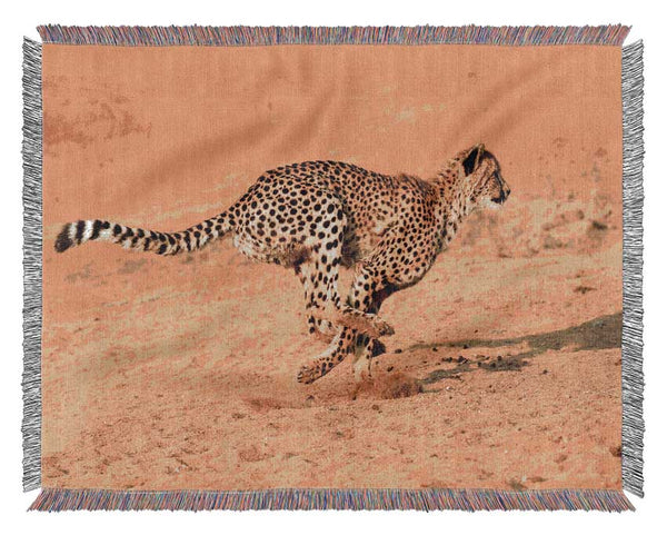 Cheetah Chase Woven Blanket