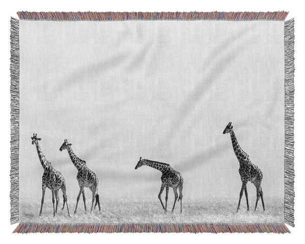 Giraffe Safari LineUp Woven Blanket