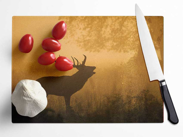 Deer Call Glass Chopping Board