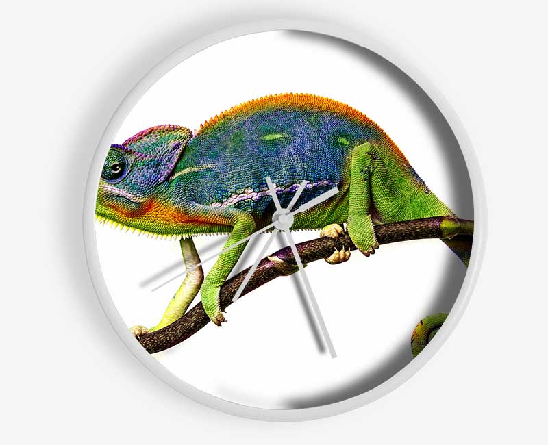 Chameleon Branch Clock - Wallart-Direct UK