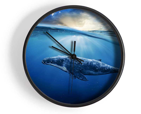 Ocean Whale Clock - Wallart-Direct UK