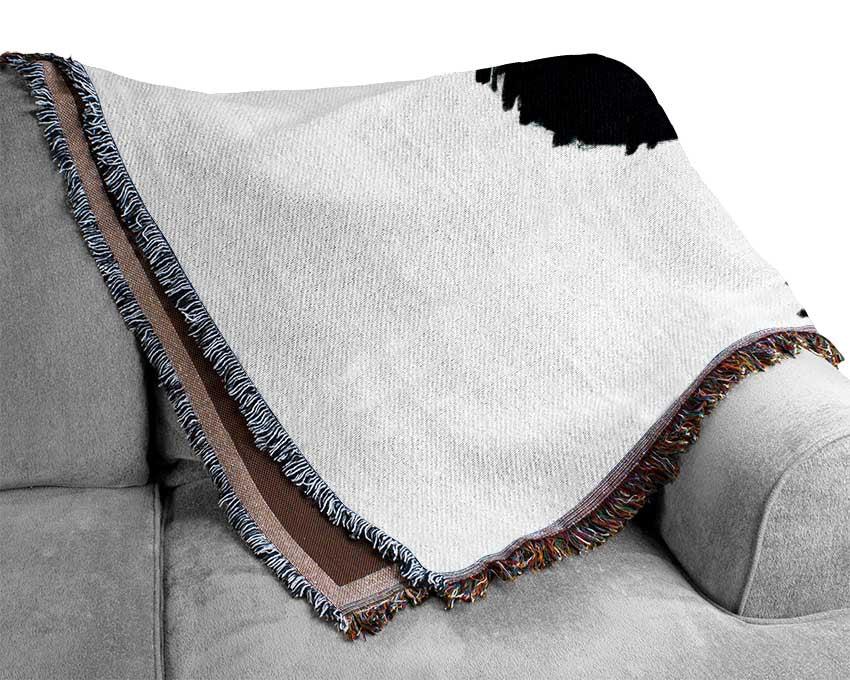 Funny Black Cat Woven Blanket