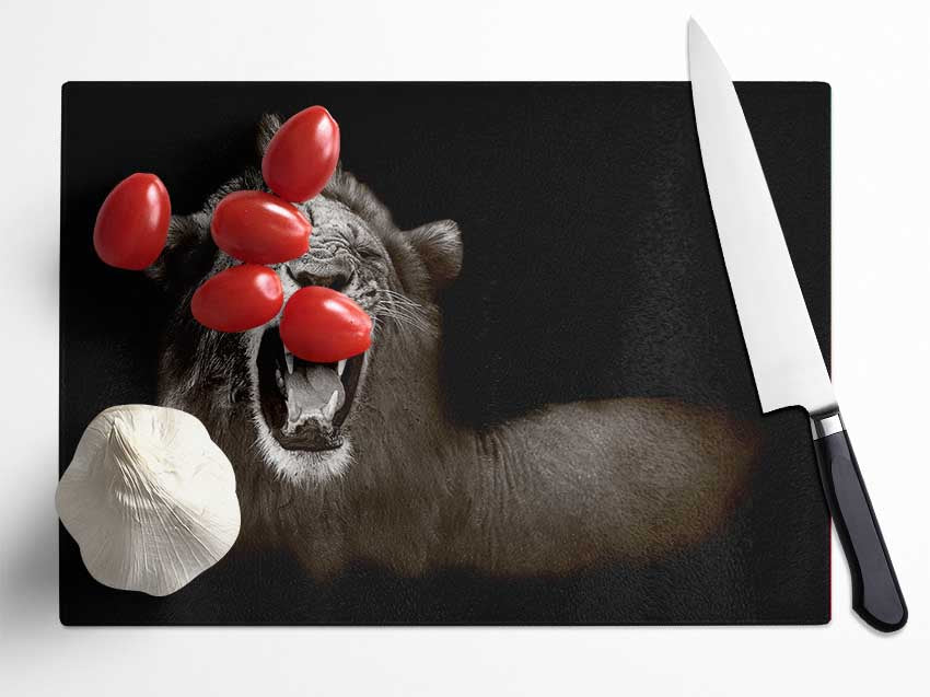 Lion Roar Glass Chopping Board