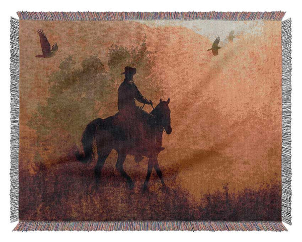 Cowboy Sunset Woven Blanket