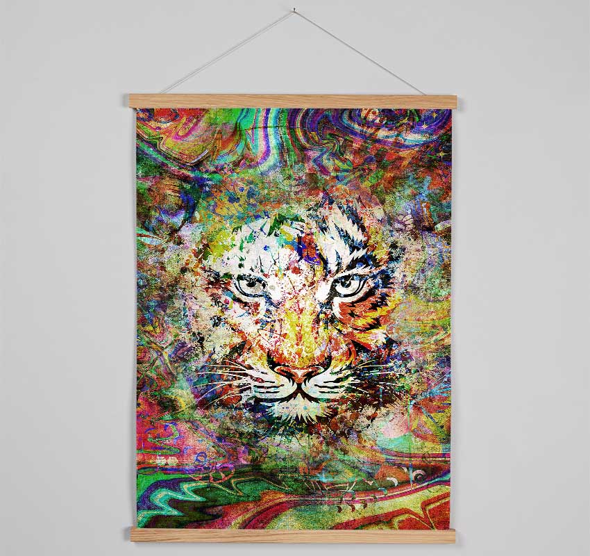 Rainbow Splash Tiger Hanging Poster - Wallart-Direct UK