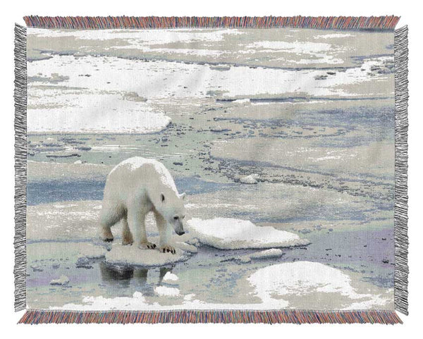 Polar Bear Iceburg Woven Blanket