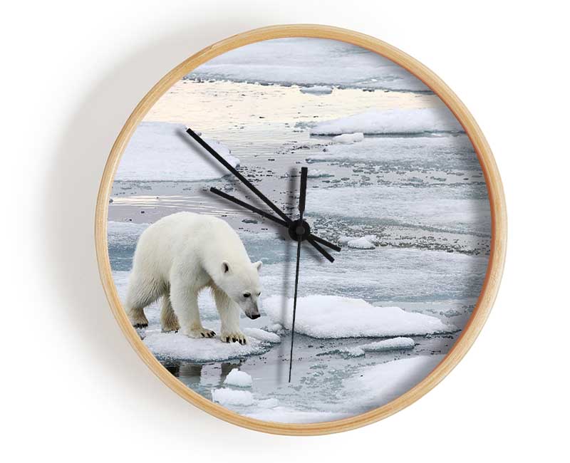 Polar Bear Iceburg Clock - Wallart-Direct UK