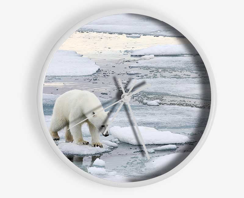 Polar Bear Iceburg Clock - Wallart-Direct UK