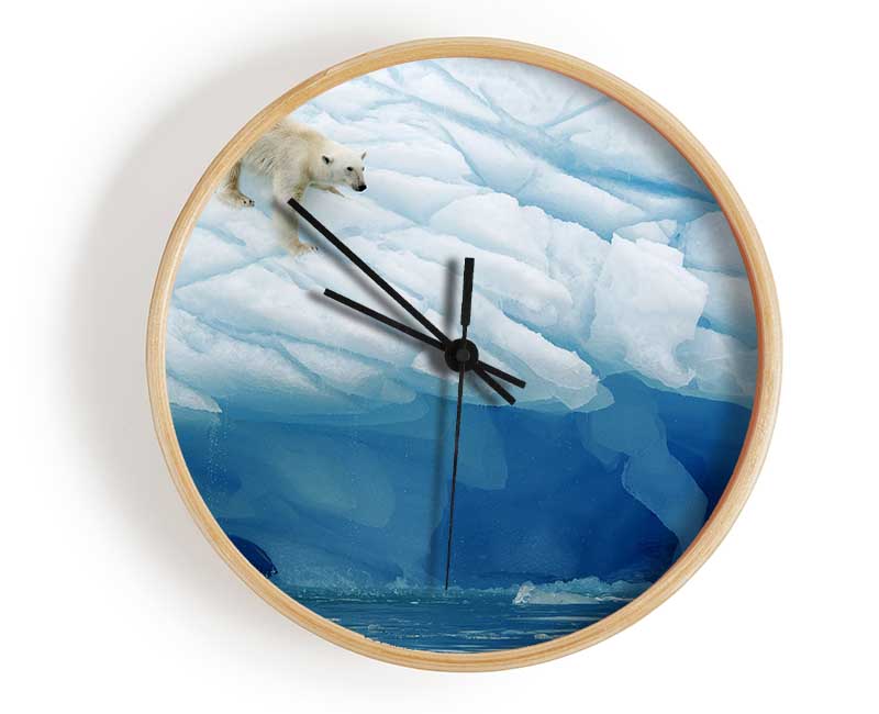 Polar Bear Ice Clock - Wallart-Direct UK